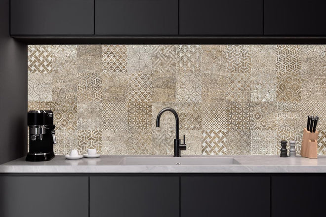 Küchenrückwand - Vintage-Fliesenmuster