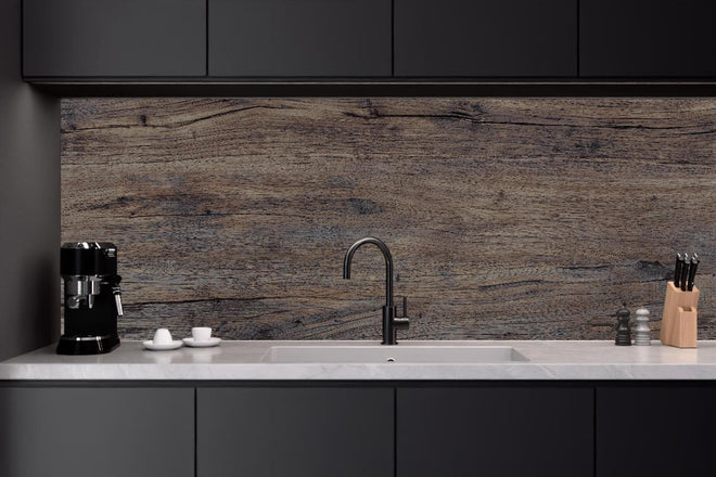 Küchenrückwand - Vintage gräuliche Holztextur