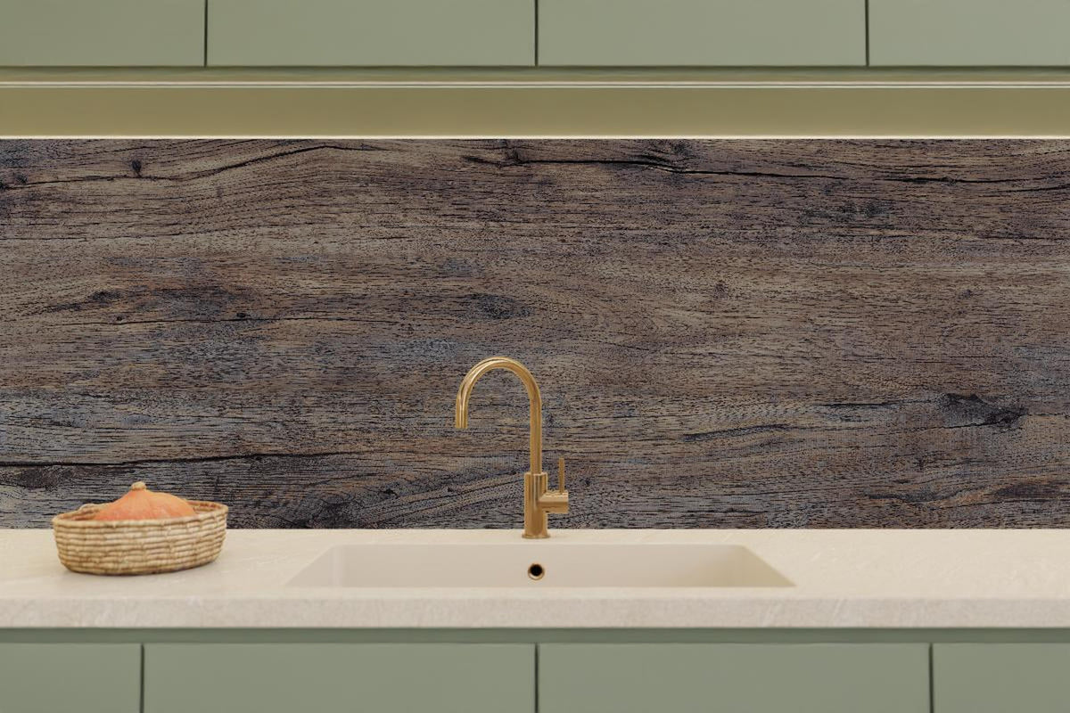 Küchenrückwand - Vintage gräuliche Holztextur