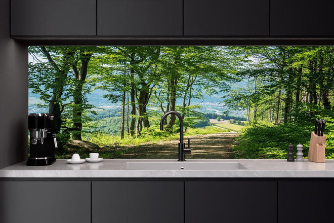 Küchenrückwand - Waldweg Beskiden Polen