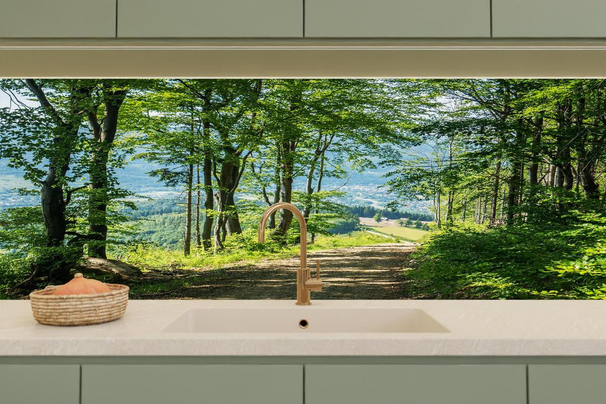 Küchenrückwand - Waldweg Beskiden Polen