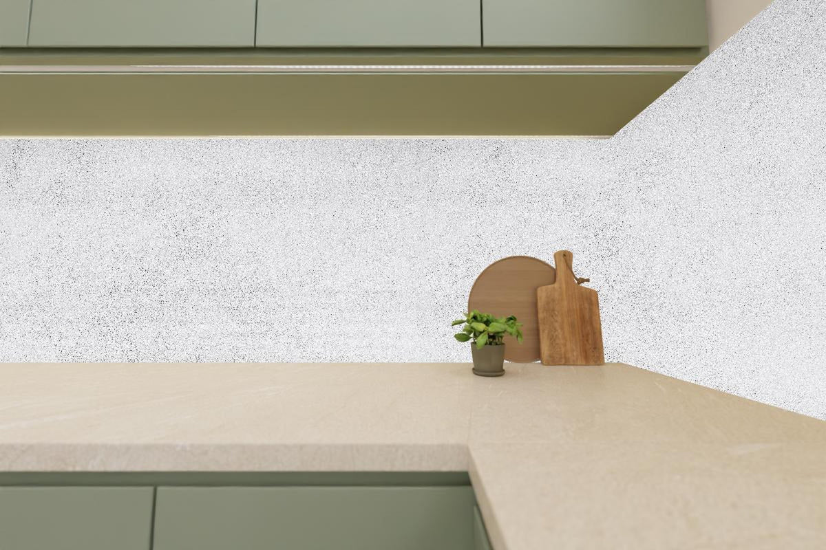 Küchenrückwand - Weiß-gräuliche Betonwand