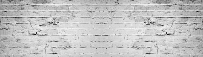 Küchenrückwand - Weiß grau beschädigte Backstein Wand