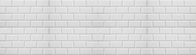 Küchenrückwand - Weiße helle Ziegelfliesen