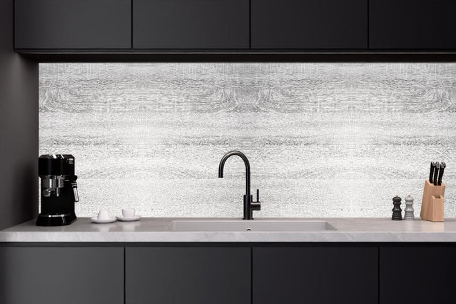Küchenrückwand - Weiße helle verwitterte Holztextur