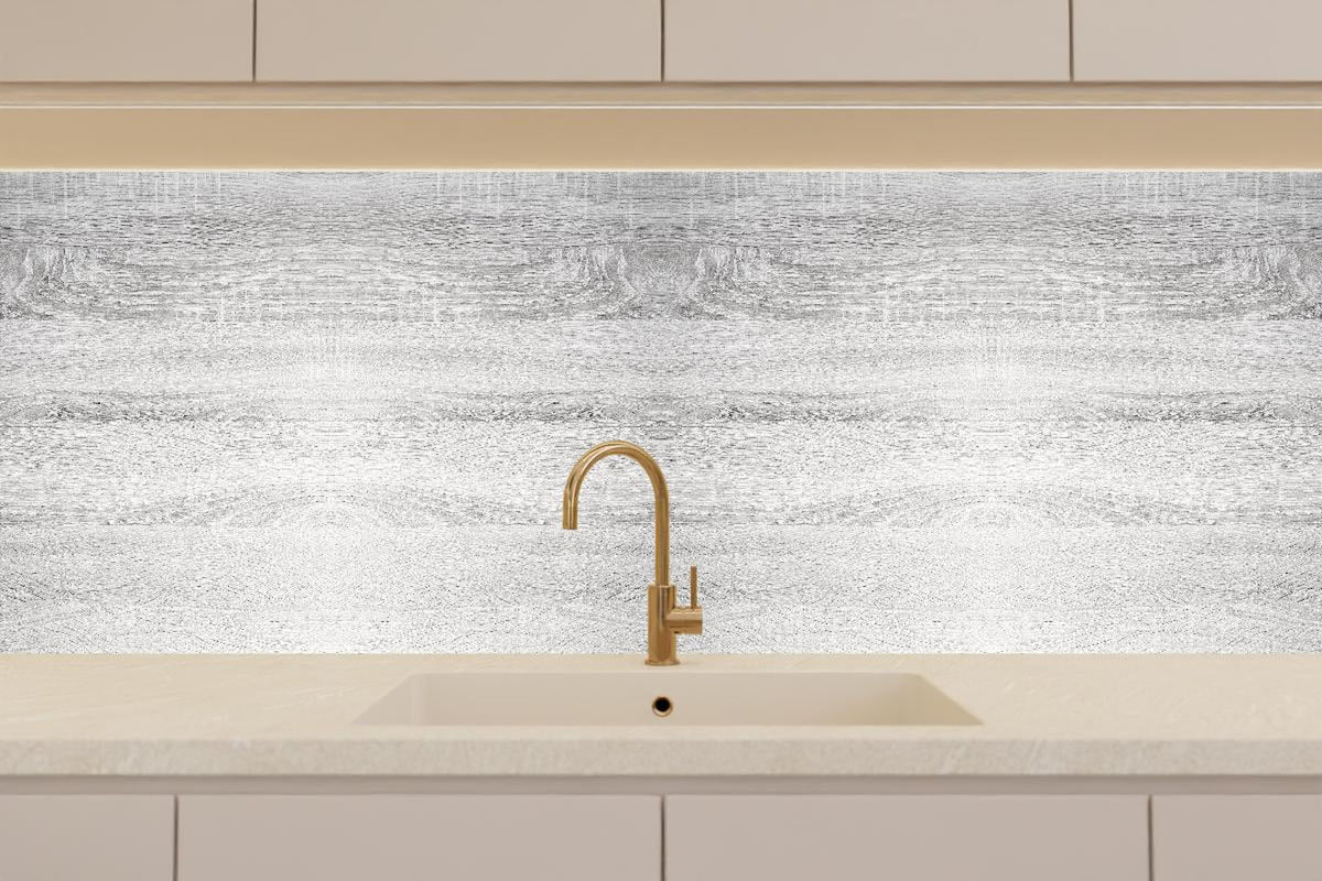 Küchenrückwand - Weiße helle verwitterte Holztextur