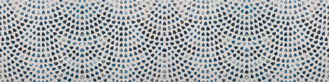 Küchenrückwand - Weiße kreisförmige Retro-Fliesen