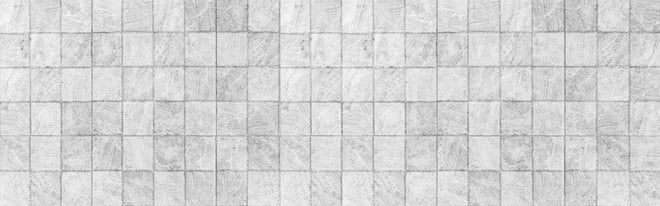 Küchenrückwand - Weiße quadratische Stein Fliesen