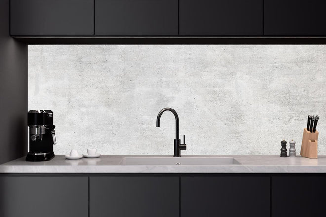 Küchenrückwand - Weiße rissige Steinwand