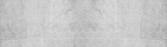 Küchenrückwand - Weiße sechseckige Mustern auf Grauen Hintergrund