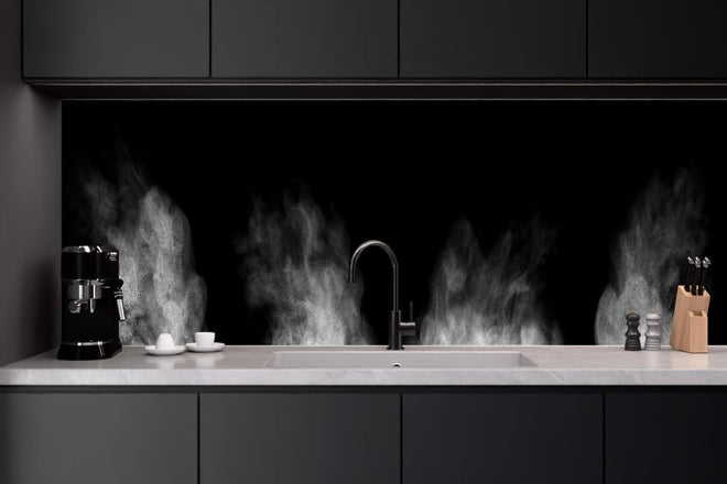 Küchenrückwand - Weißer Dampf