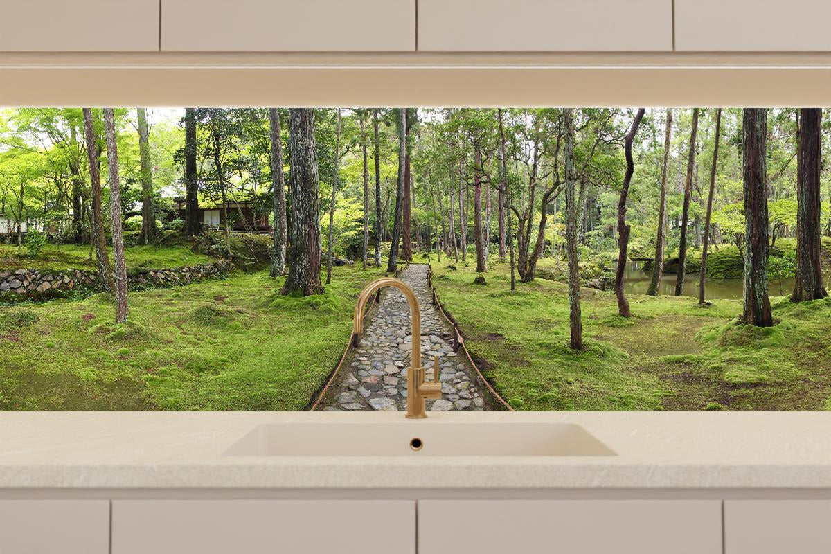 Küchenrückwand - Wunderschöner Moosgarten in Kyoto