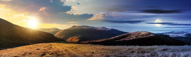 Küchenrückwand - Wunderschönes Panorama eines Bergkamms