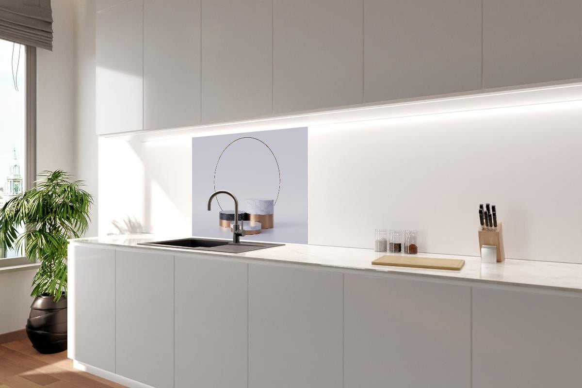 Spritzschutz - 3D-Darstellung moderner Sockel