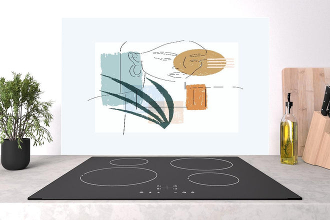 Spritzschutz - Abstrakte Illustration mit geometrischer Figur