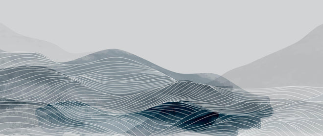 Spritzschutz - Abstrakte Linien Kunst in Grau und Weiß