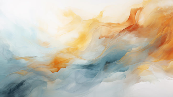 Spritzschutz - Abstrakte Wellen in warmen und kühlen Tönen