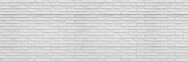 Spritzschutz - Abstrakte weiße Backsteinmauer