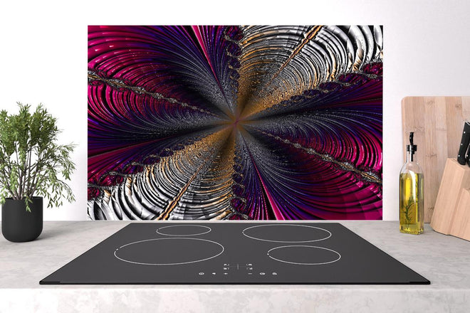 Spritzschutz - Abstrakter lila Tunnelblick