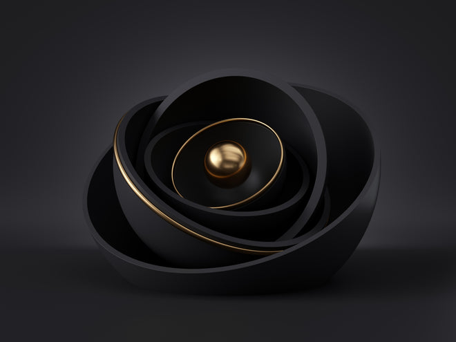 Spritzschutz - Abstraktes 3D-Design einer Muschel