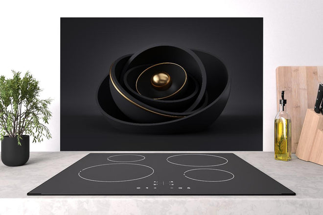 Spritzschutz - Abstraktes 3D-Design einer Muschel