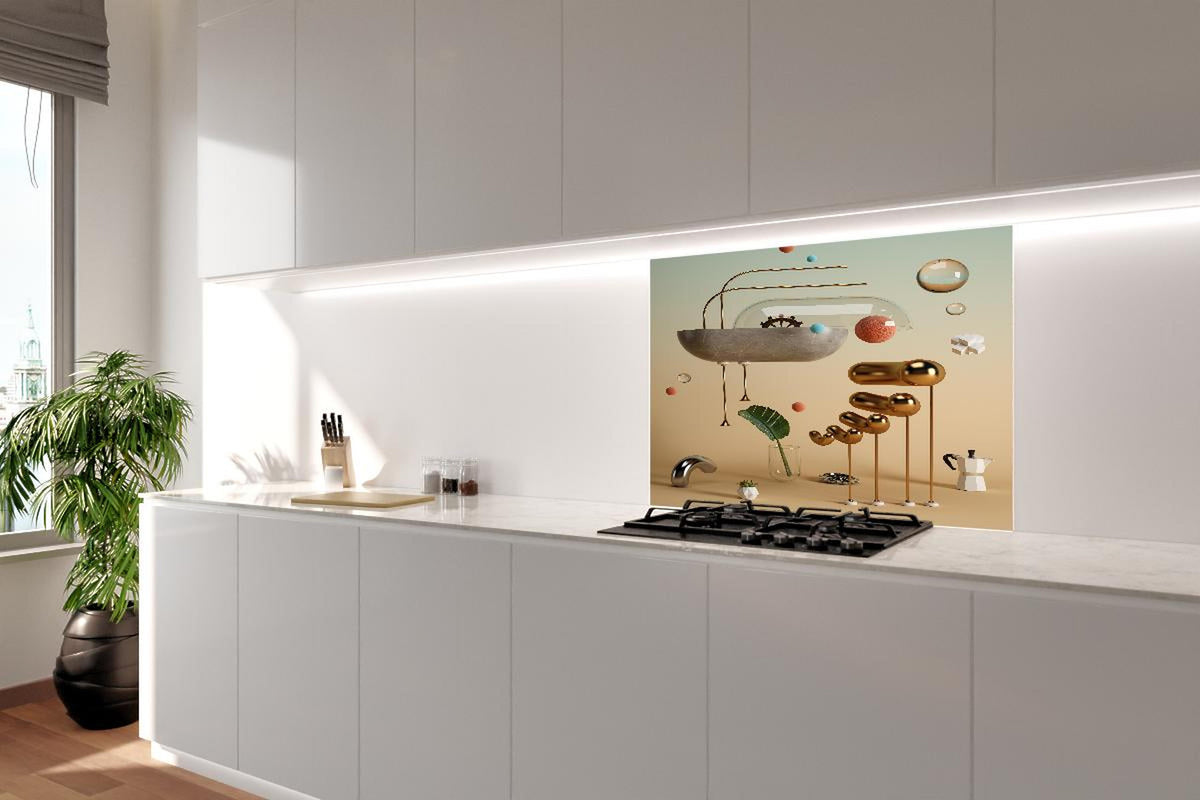 Spritzschutz - Abstraktes Design - Surrealismus