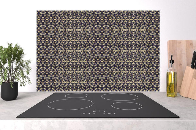 Spritzschutz - Abstraktes Grau Schwarz Design Muster