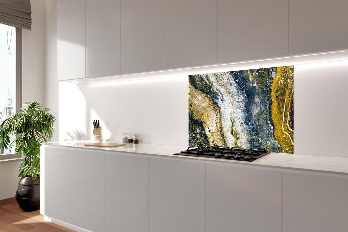 Spritzschutz - Abstraktes Kunstwert - Flüssigkunst