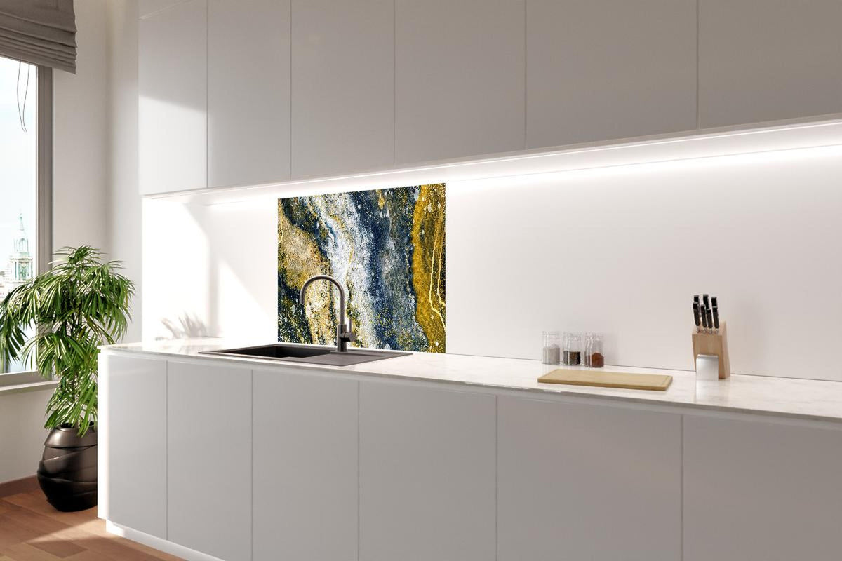 Spritzschutz - Abstraktes Kunstwert - Flüssigkunst