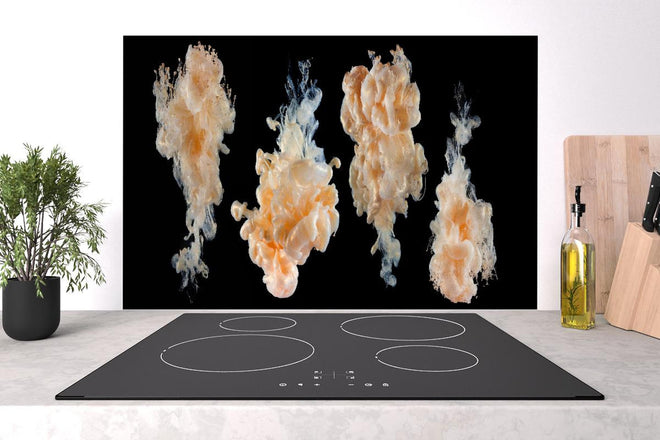 Spritzschutz - Abstraktes Tinten-Wolken Design