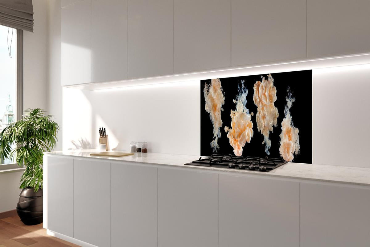 Spritzschutz - Abstraktes Tinten-Wolken Design