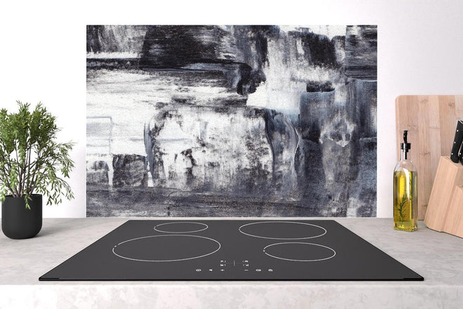 Spritzschutz - Acryl Gemälde - Schwarz-weiß