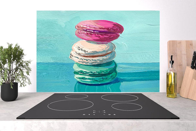 Spritzschutz - Acryl Macarons - Bunt