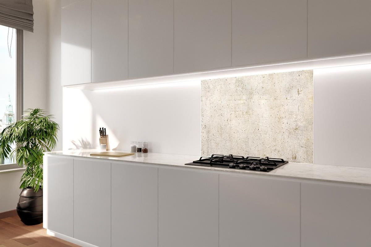 Spritzschutz - Alte Betonwandtextur mit Holzmaserung