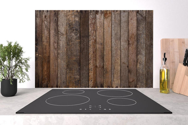 Spritzschutz - Altes verwittertes Plankenholz mit Rostnägeln