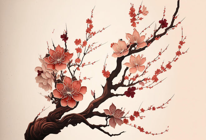 Spritzschutz - Aquarell Kirschblütenzweig Sakura