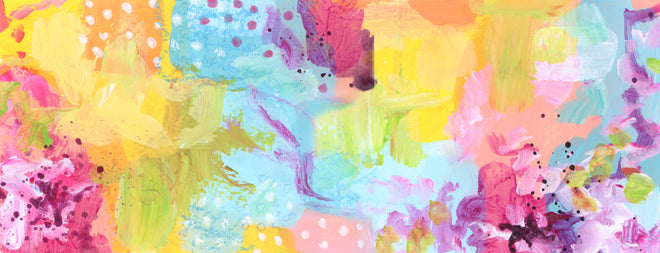 Spritzschutz - Aquarell Kunstmalerei - Bunt