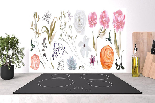 Spritzschutz - Ausdrucksstarke Illustrationen von Blumen