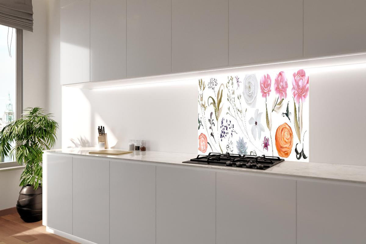 Spritzschutz - Ausdrucksstarke Illustrationen von Blumen