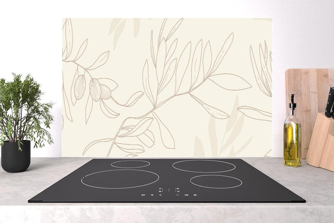 Spritzschutz - Beiger Olivenzweig