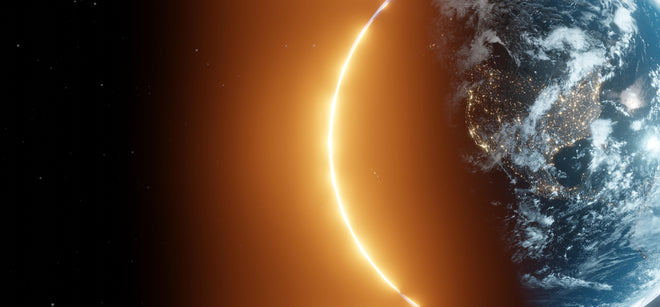 Spritzschutz - Blick auf Erde - Nacht der USA