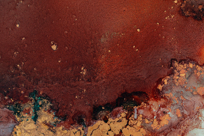 Spritzschutz - Bräunliche Marmor Textur - Flüssigmalerei