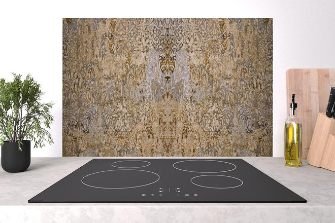 Spritzschutz - Bräunliche Vintage Tapete