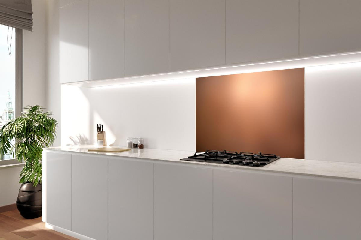 Spritzschutz - Braun, beiges Muster