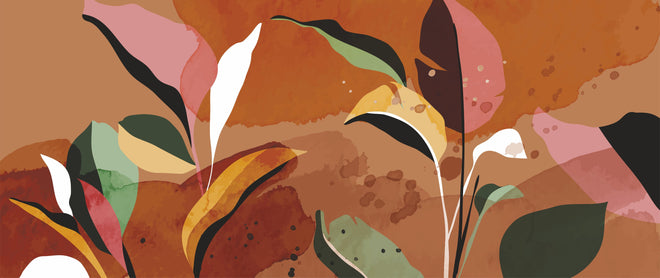 Spritzschutz - Bunte abstrakte Herbstblatt-Illustration