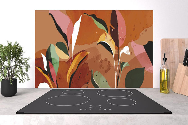 Spritzschutz - Bunte abstrakte Herbstblatt-Illustration