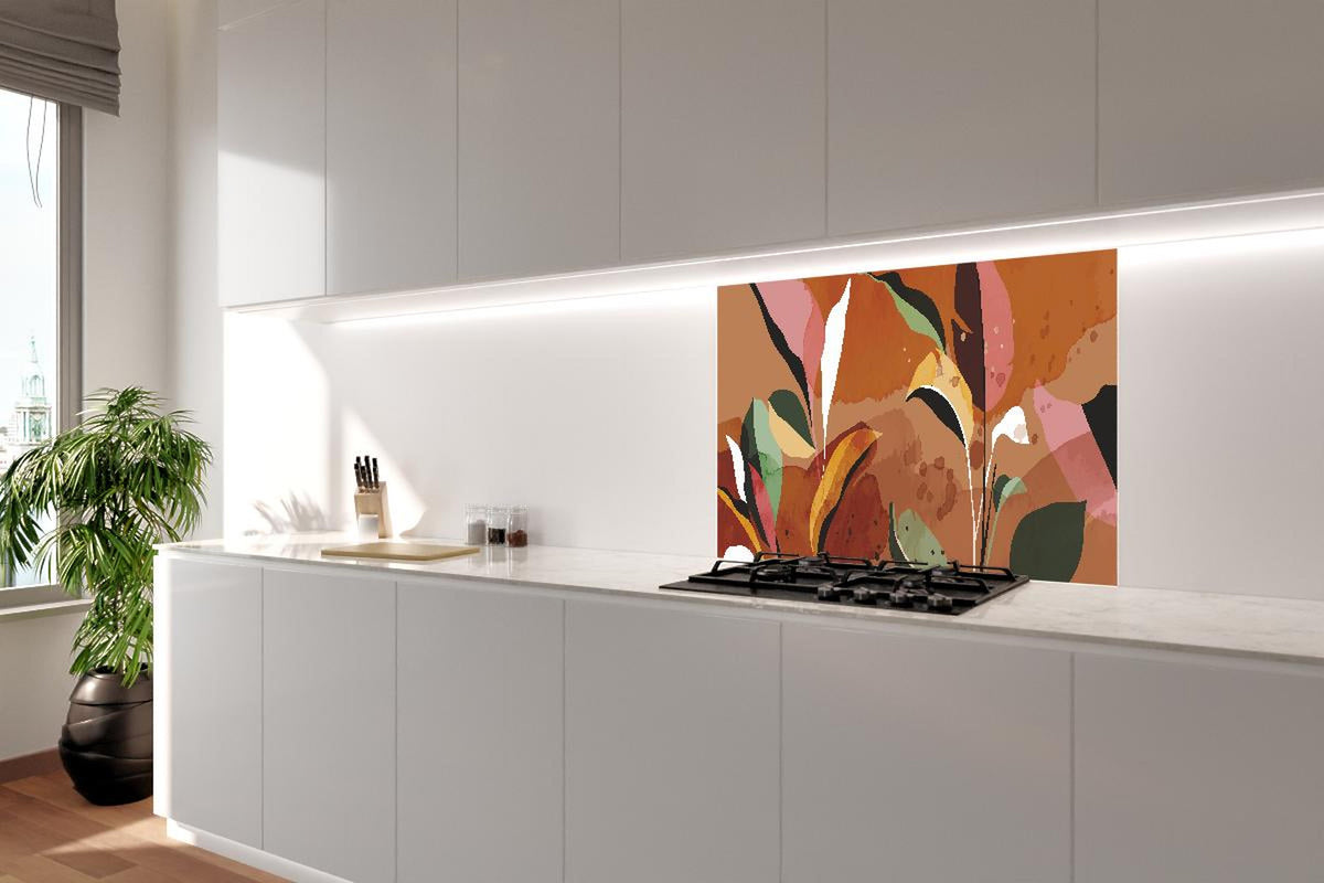 Spritzschutz - Bunte abstrakte Herbstblatt-Illustration