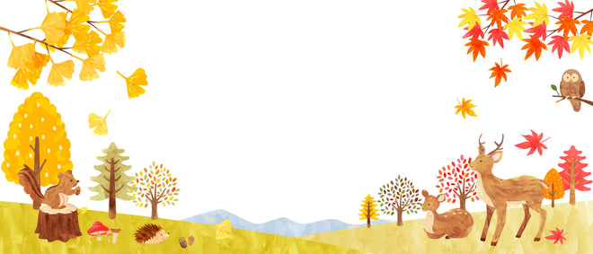 Spritzschutz - Buntes Herbstwald Tier-Motiv