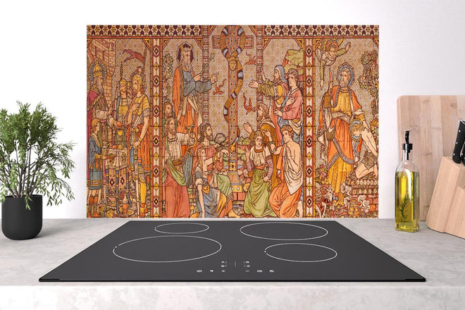 Spritzschutz - Christliches Kachelmosaik - Altes Testament