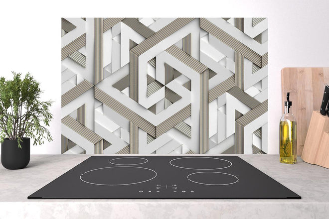 Spritzschutz - Dekoratives Mosaik Muster - 3D